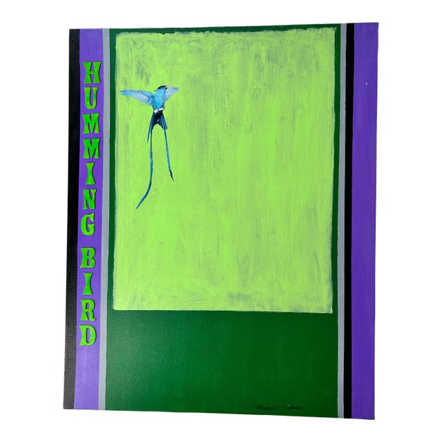 Hummingbird, Original Painting by Marie Straw (1894-1996) For Sale