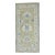 Early 21st Century Green & Blue Floral Design Handwoven Wool Turkish Oushak Rug 2'11" X 6'1" For Sale