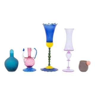 Contemporary Studio Glass Vessels, 5 For Sale