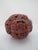 Chinese Carved Cinnabar Lacquer Fruit Shaped Butterfly & Flower Trinket Box For Sale - Image 9 of 9