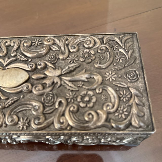Late 20th Century Vintage Godinger Jewelry Box Silver Plated For Sale In Atlanta - Image 6 of 8