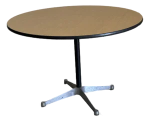 Mid Century Modern Eames Herman Miller Round Pedestal Table