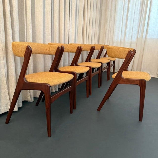 Mid-Century Modern Scandinavian Modern "Fire" Chairs by Kai Kristiansen for Korup Stolefabrik For Sale - Image 3 of 10