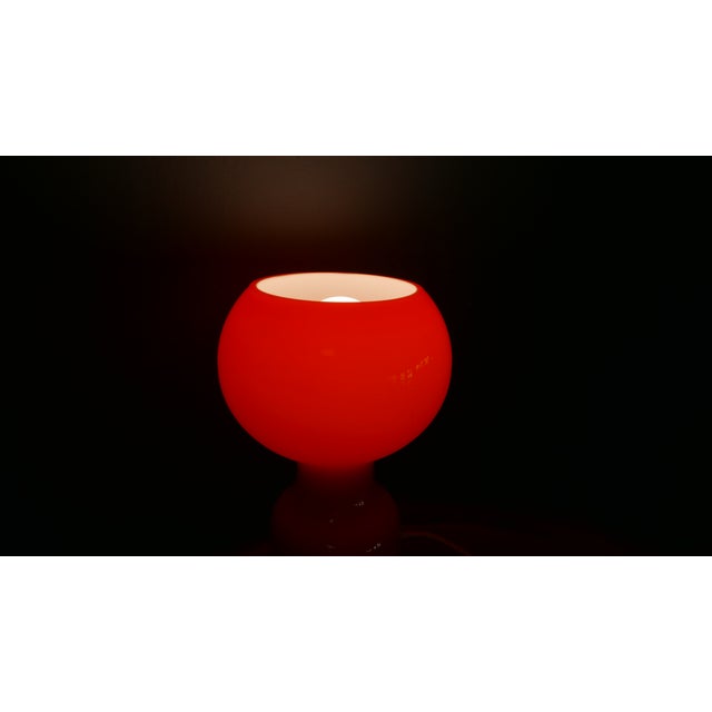 Red Opalglas Table Lamp by Jean-Paul Emonds-Alt for Philips, 1960s For Sale - Image 7 of 9