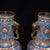 Monumental Pair of Cloisonné Enamel & Bronze Elephant-Handle Vases With Goldfish Motifs For Sale - Image 9 of 9
