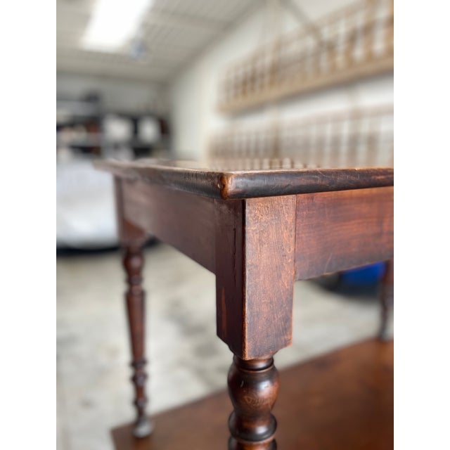 Vintage French Wooden Bistro Coffee Tables, 1940, Set of 5 For Sale - Image 4 of 9