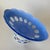 White Vintage Moser Glass Oval Bowl: Cut-to-Clear, White With Blue Overlay, Hand Painted Florals For Sale - Image 8 of 16