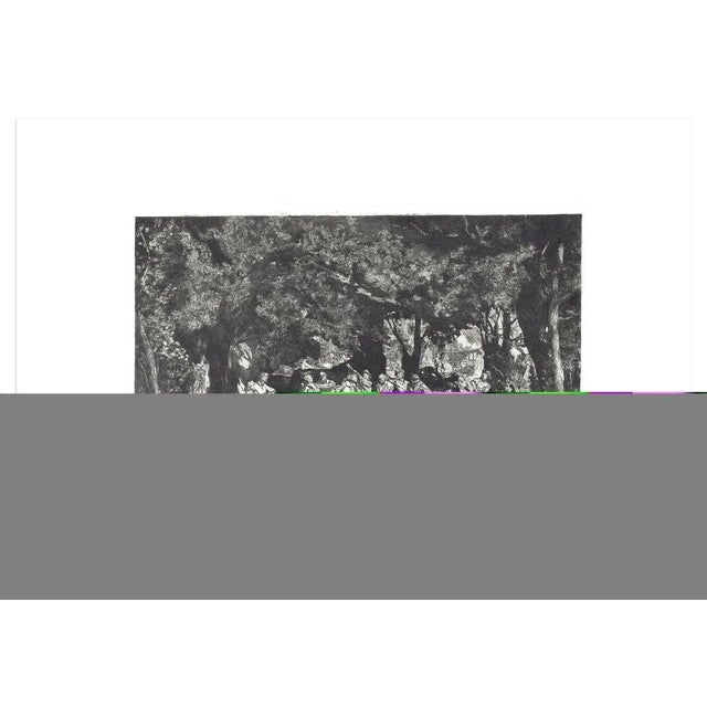 Image dimensions: 26.5 x 42.5 cm. Simplicius Among Soldiers from ''Intermezzi'' is an original print realized by Max...