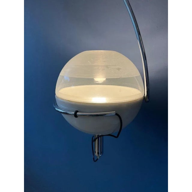 Space Age Focus Arc Floor Lamp by Fabio Lenci for Guzzini For Sale - Image 3 of 11