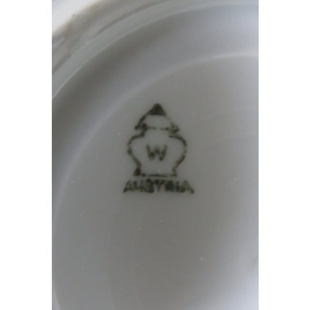 Austria W Porcelain Set of 3 Coffee Espresso Cups and Saucers For Sale - Image 10 of 12