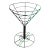 Mid Century Wrought Iron Martini Glass Table For Sale