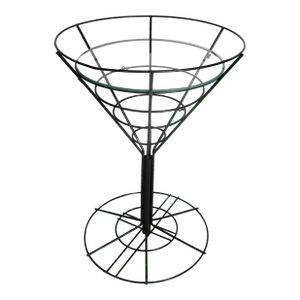 Mid Century Wrought Iron Martini Glass Table