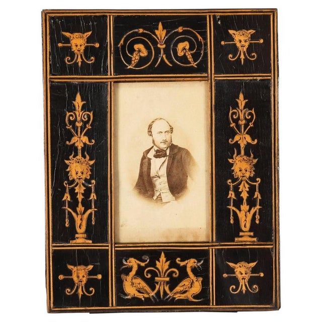 Vintage Sorrento Olive Wood Rectangular Portrait Photo Frame, 1800s For Sale - Image 10 of 10