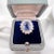 Splendid vintage Pompadour ring in 18 carat white gold (750 thousandths). It is decorated in the center with an unheated...