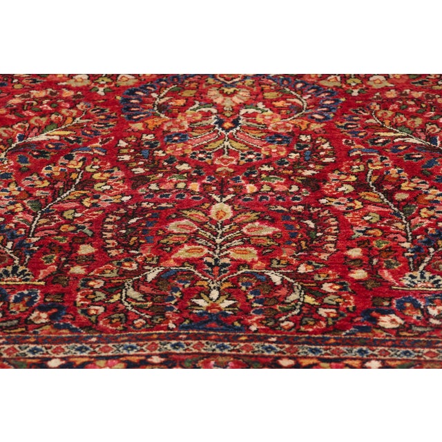 Mid 20th Century Vintage Persian Sarouk Rug - 03'05 X 04'10 For Sale - Image 5 of 9