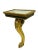 Italian console tables on a cabriole leg, ca 1800 A pair of Italian console tables in rectangular shape on a gilded...