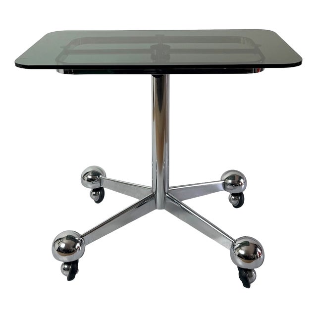 Adjustable Chrome Table from Allegri Parma, Italy, 1970s For Sale