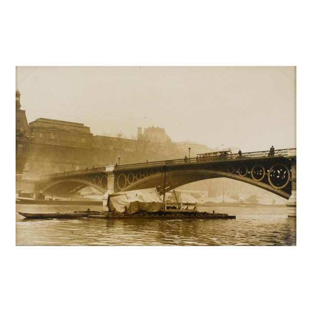 Paris, Carrousel Bridge, Silver Gelatin Black and White Photography, Circa 1930 For Sale