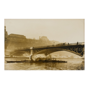 Paris, Carrousel Bridge, Silver Gelatin Black and White Photography, Circa 1930