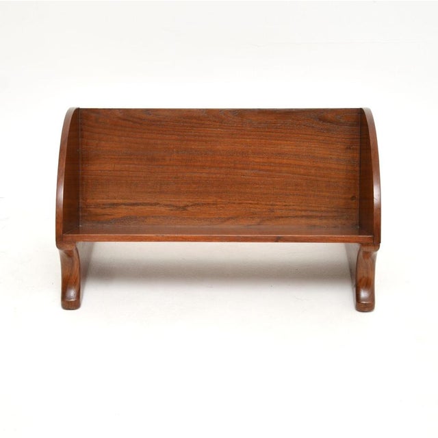 Mid-Century Modern Art Deco Walnut Book Trough, 1930s For Sale - Image 3 of 10