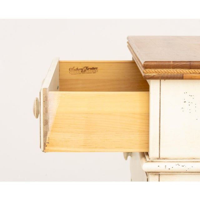 Wood Modern White Painted Wood Chest of Drawers For Sale - Image 7 of 9
