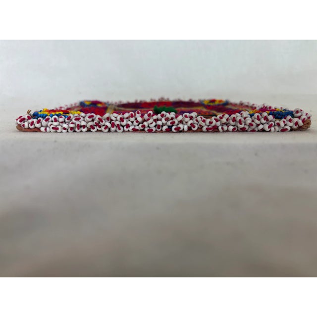 Mid 20th Century Mid 20th Century Indian Embroidered + Beaded Applique For Sale - Image 5 of 7