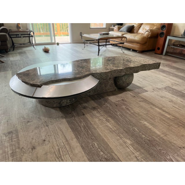 Brown Vintage Gurami Designs Original Sculptural Mixed-Media Coffee Table - A Functional Art Masterpiece For Sale - Image 8 of 10