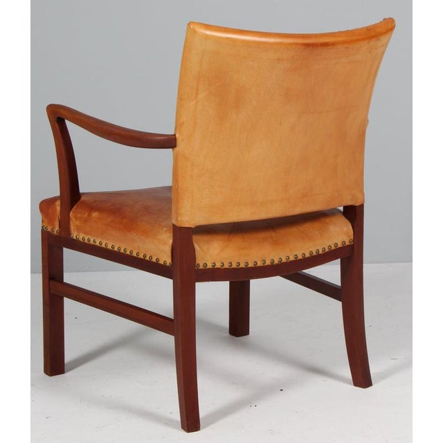 Brown Polexim Armchair in Patinated Nature Leather by Kaare Klint, 1940s For Sale - Image 8 of 10