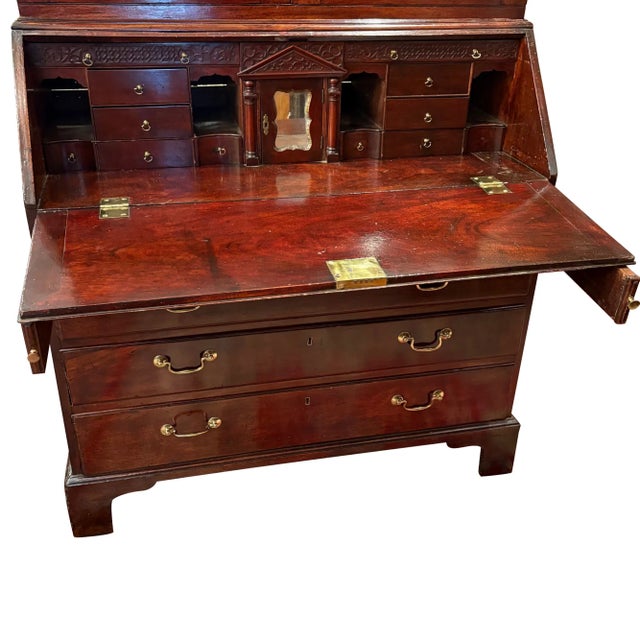 Late 18th Century 18th Century English George III Mahogany Secretary For Sale - Image 5 of 8