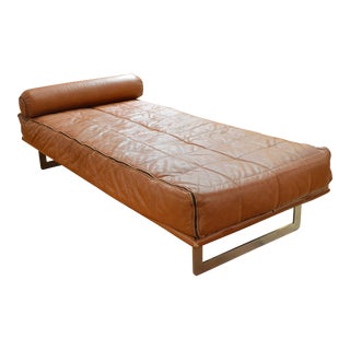 1960s Mid Century Italian Modernist Faux Leather Daybed For Sale