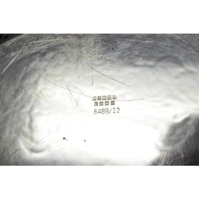 Vintage Eg Webster & Son Silver Plated Grapevine Round Bar Serving Platter Tray For Sale - Image 9 of 11