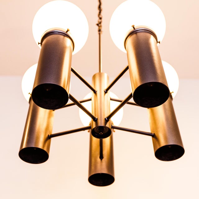 Vintage Mid Century Five Globe Chandelier by Feldman For Sale - Image 11 of 13