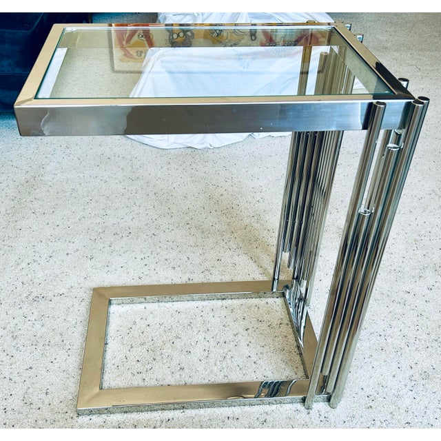 Art Deco Chrome Side Tables, Pair For Sale - Image 4 of 7