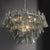 Modern Modernist Feather Chandelier in Murano Smoked Topaz Glass and Polished Chrome For Sale - Image 3 of 18
