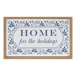 Framed Home for the Holidays Sign 15.5"L For Sale