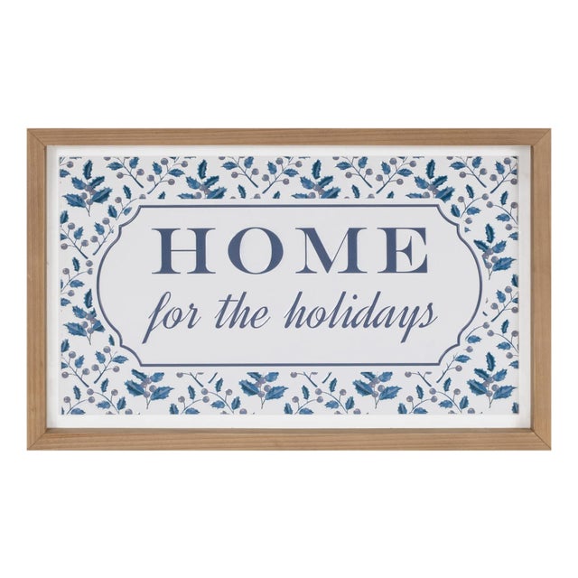 Framed Home for the Holidays Sign 15.5"L For Sale
