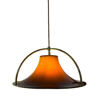 Brown and Orange Single Pendant Lamp by Jo Hammerborg for Fog & Mørup For Sale