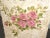 Pink Vintage French Country White Wood Pink Floral Fireplace Screen Room Decor For Sale - Image 8 of 13