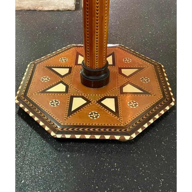 1960s Vintage Spanish Octagonal Damascene Marquetry Table W ...