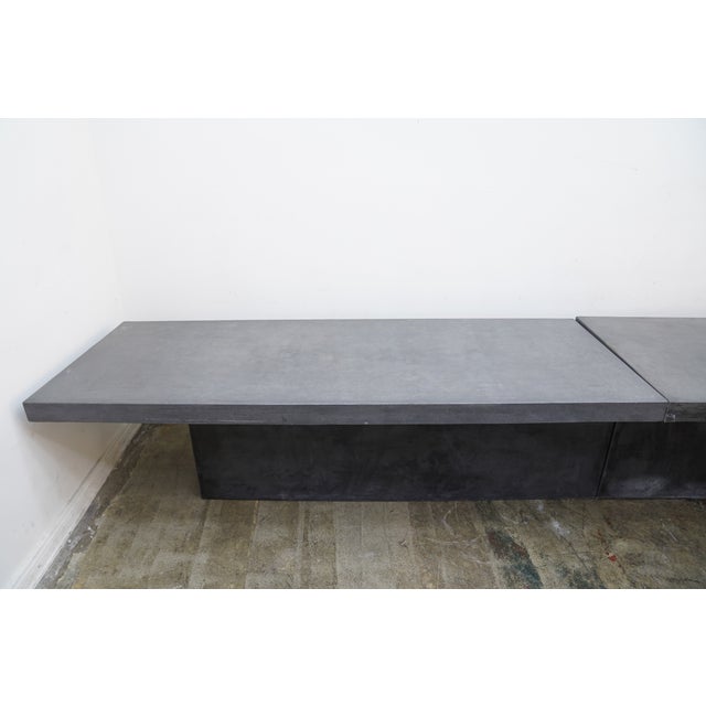 James De Wulf Custom Concrete Dining Table 192" W x 35.5" D x 30" H
