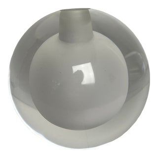 2000s Rosenthal Blockglass Globe Vase Medium Size, Signed For Sale