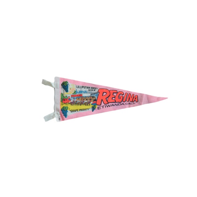 Vintage Regina Etiwanda California Felt Flag For Sale In New York - Image 6 of 6