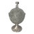 Vintage Pressed Clear Crystal Glass Footed Candy Dish For Sale