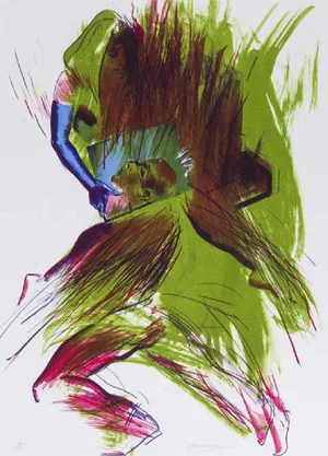 Allen Jones, "No Strings" Four Color Hand Printed Stone Lithographic Limited Edition Print, Holiday Sale