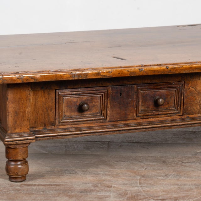 19th Century French Oak Two Drawer Coffee Table For Sale - Image 10 of 15