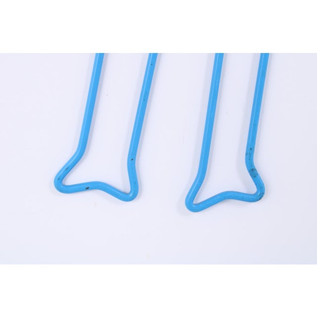 Metal Vintage Blue Iron Children's Coat Rack from Ikea, 1990s For Sale - Image 7 of 14