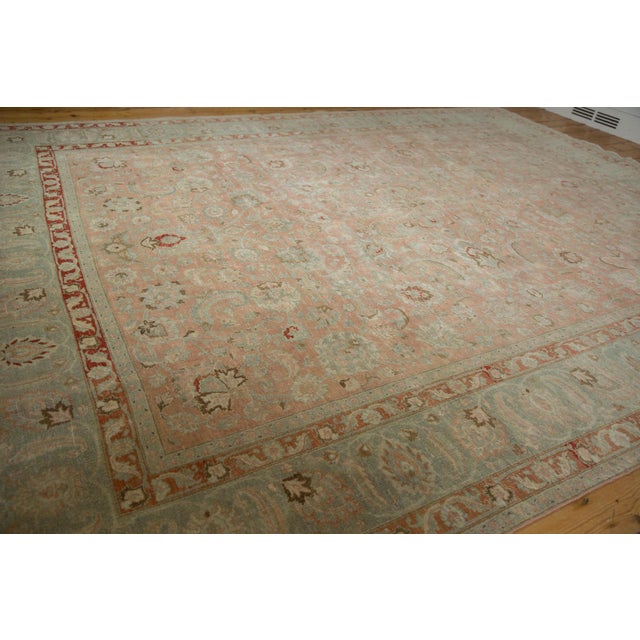 Old New House Vintage Distressed Tabriz Carpet - 9'10" x 12'9" For Sale - Image 4 of 9