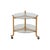 Mid 20th Century Danish Beech and Glass Two-Tier Table For Sale - Image 4 of 8