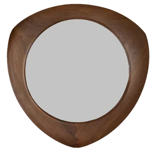 Vintage Triangular Teak Mirror by Campo & Graffi, 1960s