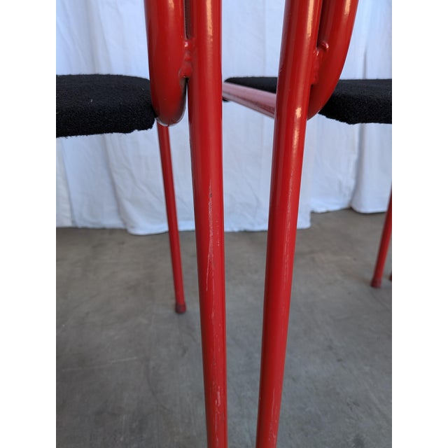 Industrial Space Age Stackable Dining Chairs, 1970s, Set of 6 For Sale - Image 3 of 18